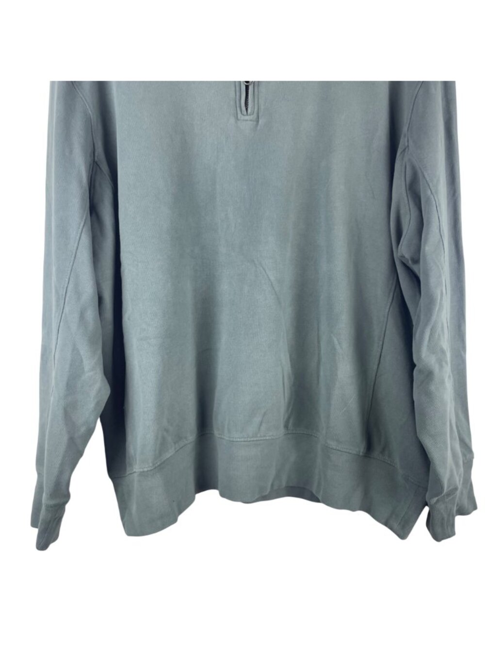 Pact Organic Cotton Stash French Terry Quarter Zip Sweatshirt Men's XL Gray - Picture 3 of 11